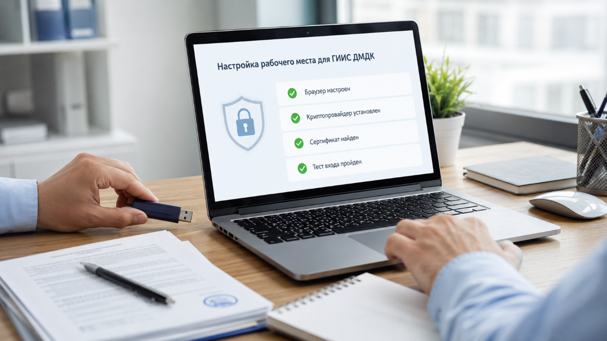 Настройка ПК для работы с ГИИС ДМДК